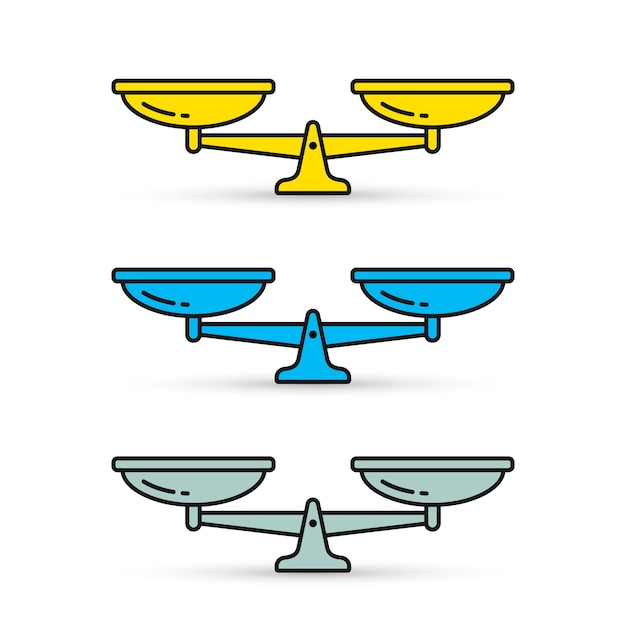 Balanced Scales in Simple Geometric Shapes and Colors | Jiffy Designs