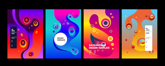 Vibrant Abstract Shapes: Playful Fluid Compositions in Vivid Hues ...