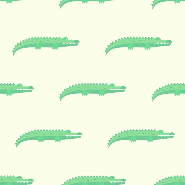 Playful Alligator Pattern: A Whimsical Aquatic Illustration | Jiffy Designs