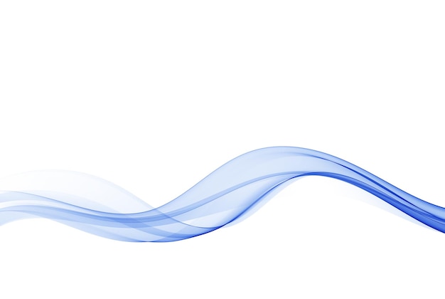 Abstract Blue Flowing Wave Design on White Background | Jiffy Designs