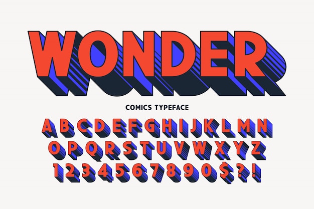 Vibrant Retro Comic-Inspired Typography with Dimensional Letters ...