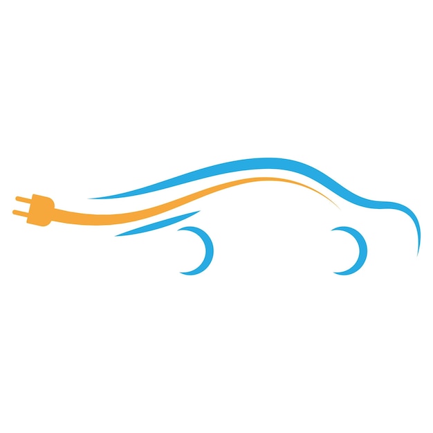 Sleek Electric Car Silhouette with Flowing Curves | Jiffy Designs