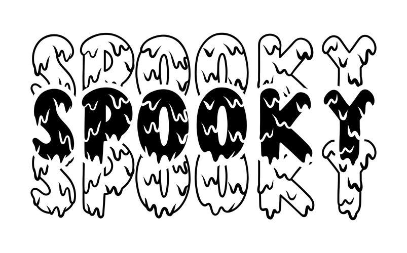 Spooky Letering With Dripping Letters. Halloween Concept Vector ...