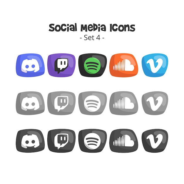 Diverse Collection of Vibrant Social Media Icons | Jiffy Designs