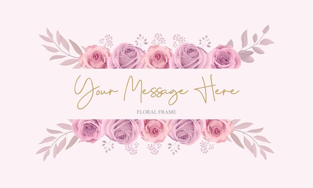 Elegant Floral Frame with Customizable Message | Jiffy Designs