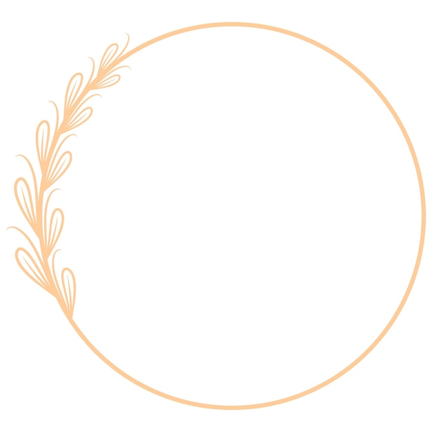 Elegant Floral Frame with Delicate Golden Leaves | Jiffy Designs