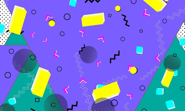 Vibrant Geometric Shapes and Patterns in Retro Style | Jiffy Designs