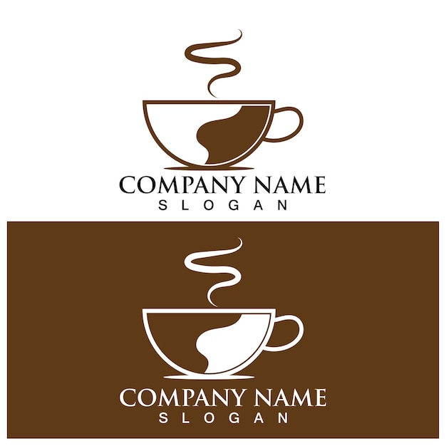 Elegant Coffee Cup Logo with Minimalist Design | Jiffy Designs