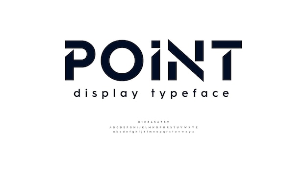 Sleek and Minimalist Display Typeface with Sharp Geometric Forms ...