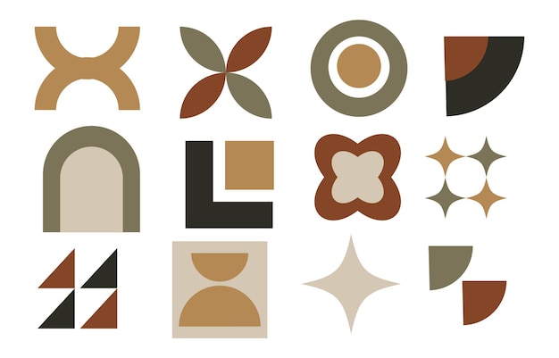 Geometric Shapes and Patterns in Earthy Tones | Jiffy Designs