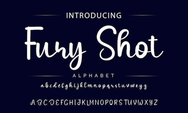 Elegant Fury Shot Alphabet with Flowing Script Design | Jiffy Designs