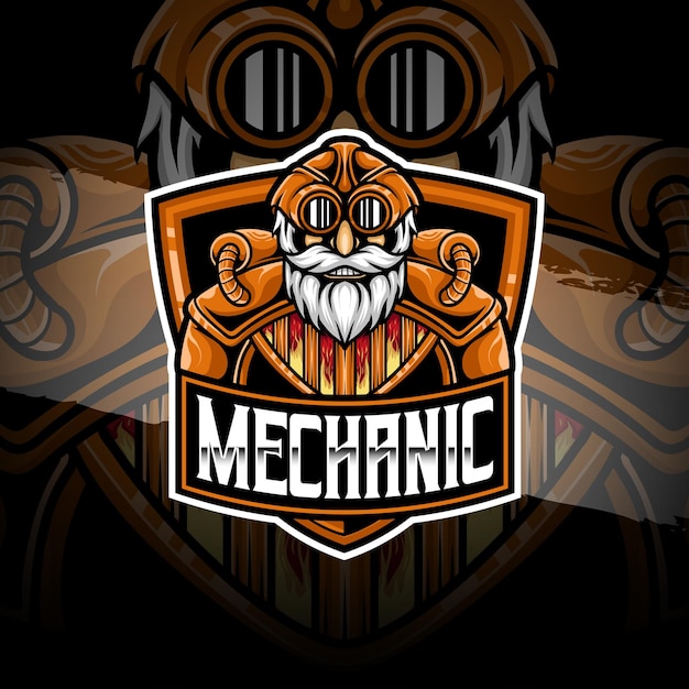Rugged Mechanic Emblem with Goggles and Wrench | Jiffy Designs