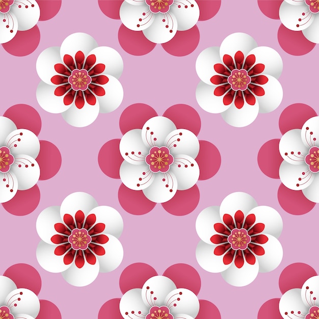 Vibrant Floral Pattern with Whimsical White Blooms | Jiffy Designs