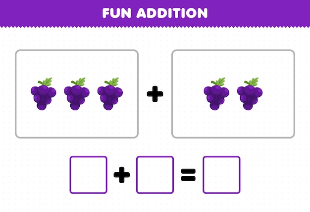 Playful Grape Clusters in Fun Addition Math Lesson | Jiffy Designs