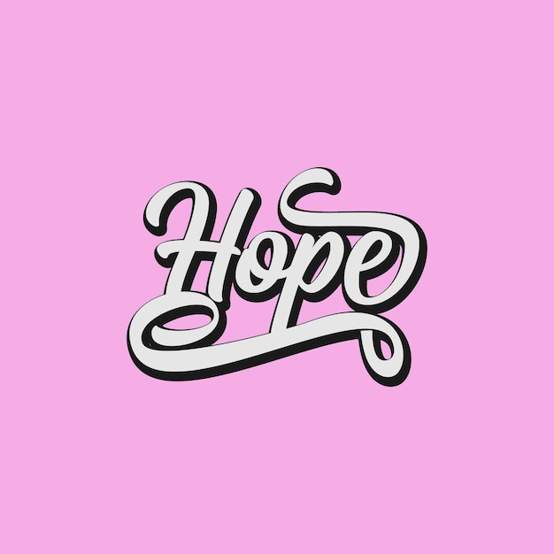 Inspiring Handwritten 'Hope' Text on Vibrant Pink Background | Jiffy ...