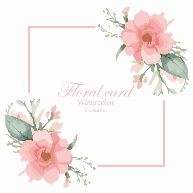 Elegant Floral Frame with Soft Pink Peonies and Greenery | Jiffy Designs