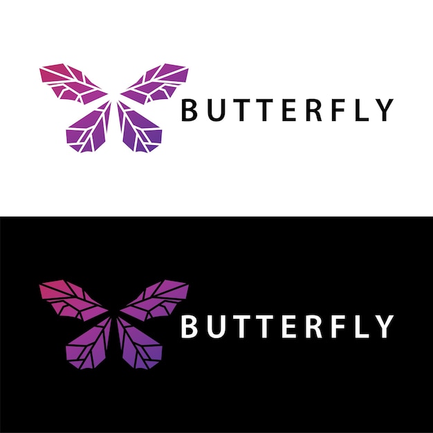 Elegant Purple Butterfly Emblem with Stylized Wings | Jiffy Designs