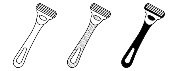Minimalist Razor Illustrations in Black and White | Jiffy Designs