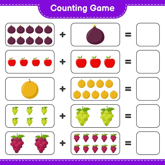 Counting Colorful Fruits in Fun Learning Game | Jiffy Designs