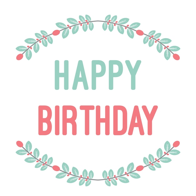 Vibrant Floral Wreath with Happy Birthday Greeting | Jiffy Designs