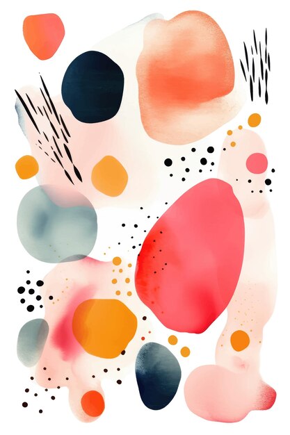 Vibrant Abstract Shapes in Playful Composition | Jiffy Designs