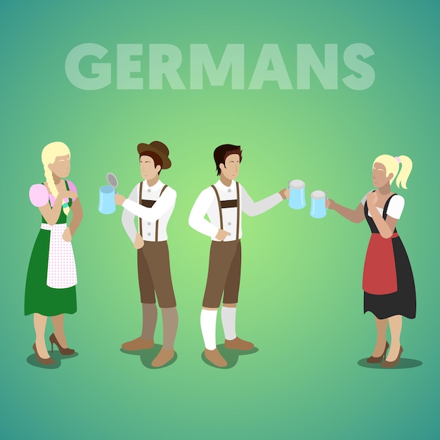 Vibrant Depiction of Traditional German Attire and Celebration | Jiffy ...