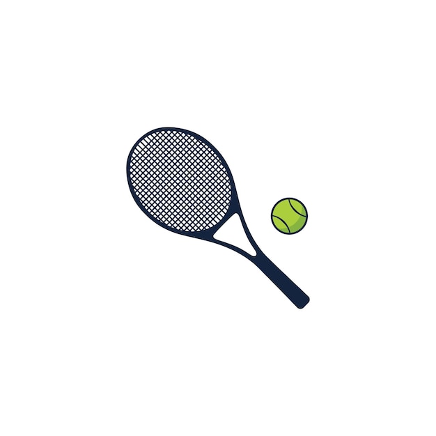 Iconic Tennis Racket and Ball in Vibrant Graphic Design | Jiffy Designs