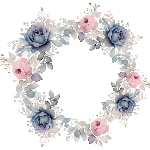 Elegant Floral Wreath with Soft Pastel Roses and Leaves | Jiffy Designs