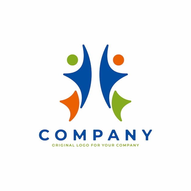 Dynamic Figures in Vibrant Colors: A Modern Logo Design | Jiffy Designs