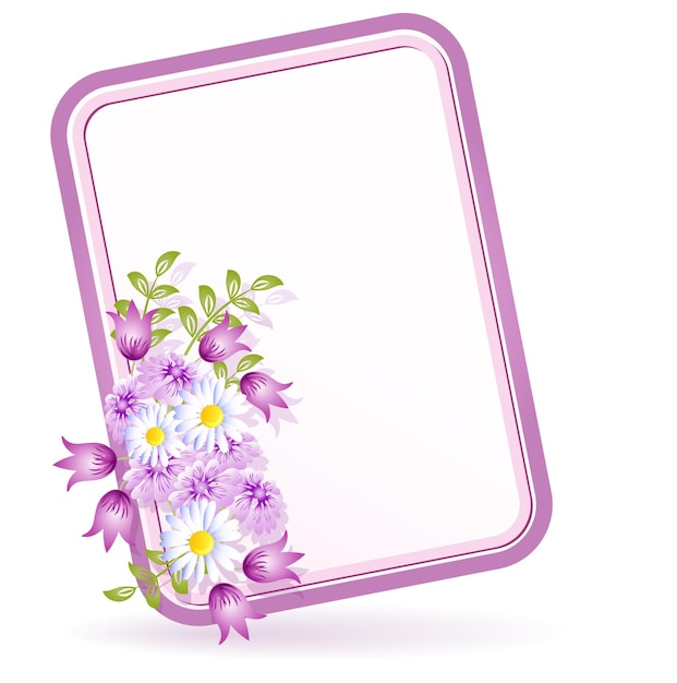 Vibrant Floral Frame with Delicate Blooms and Leaves | Jiffy Designs