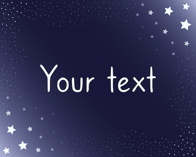 Starry night sky with shimmering white stars and custom text | Jiffy ...