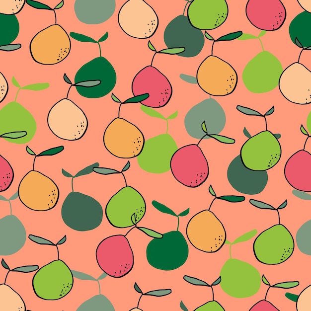 Vibrant Fruit Medley: A Playful Pattern of Citrus Delight | Jiffy Designs