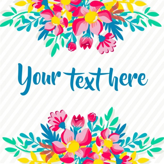 Vibrant Floral Design with Customizable Text Space | Jiffy Designs