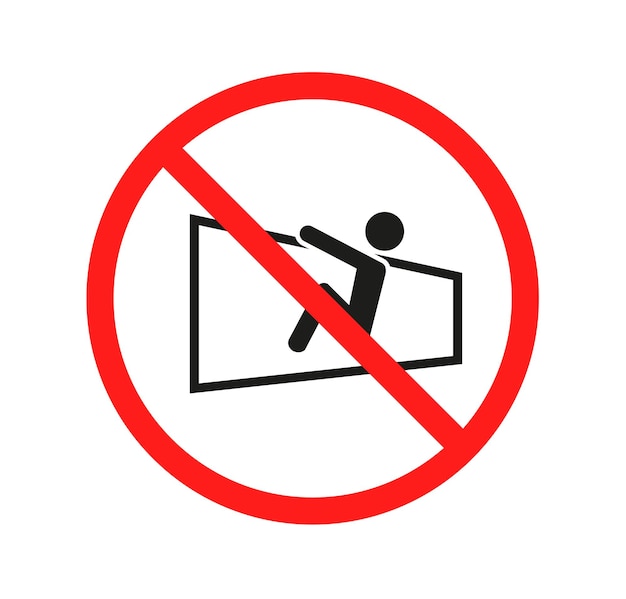 Prohibition Sign Depicting No Climbing or Jumping Allowed | Jiffy Designs
