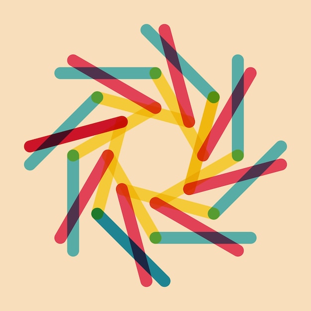 Vibrant Geometric Shapes in Radiant Sunburst Pattern | Jiffy Designs