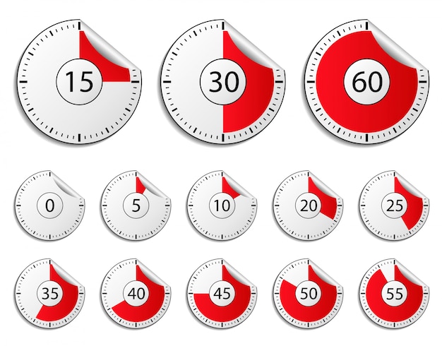 Analog Countdown Timer Clocks with Red Sections | Jiffy Designs