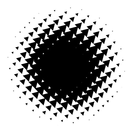 Halftone Element. Abstract Geometric Graphic With Half-Tone Pattern ...