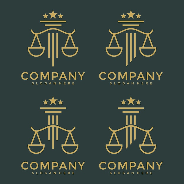 Elegant Gold Scales of Justice Logos for Legal Firms | Jiffy Designs