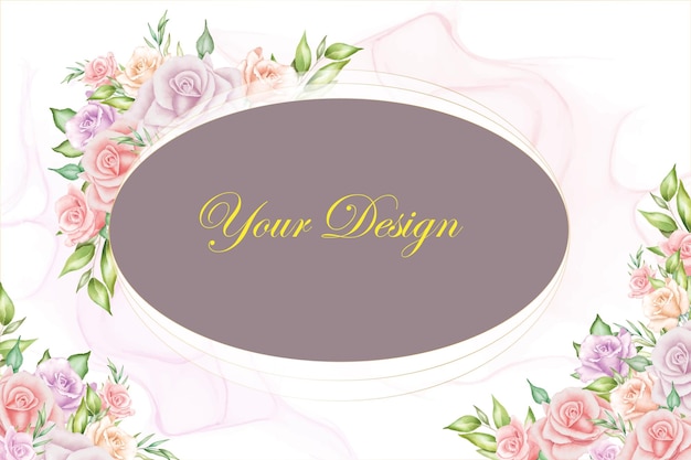 Elegant Floral Frame with Customizable Design Space | Jiffy Designs