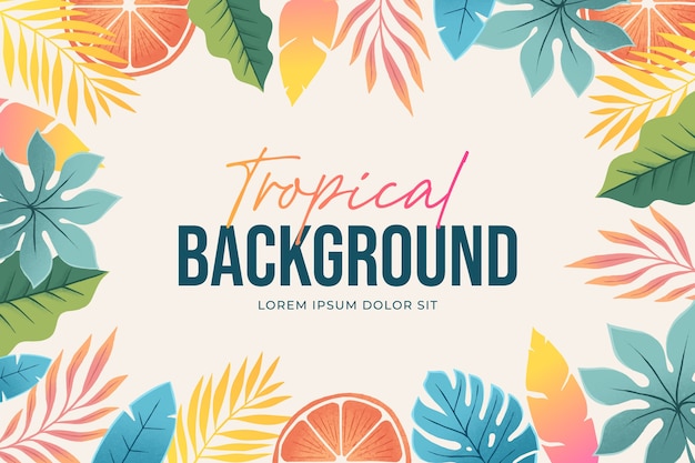 Vibrant Tropical Leaves and Citrus Accents Frame | Jiffy Designs