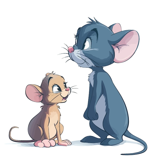 Iconic Cartoon Duo: Tom and Jerry's Playful Encounter | Jiffy Designs
