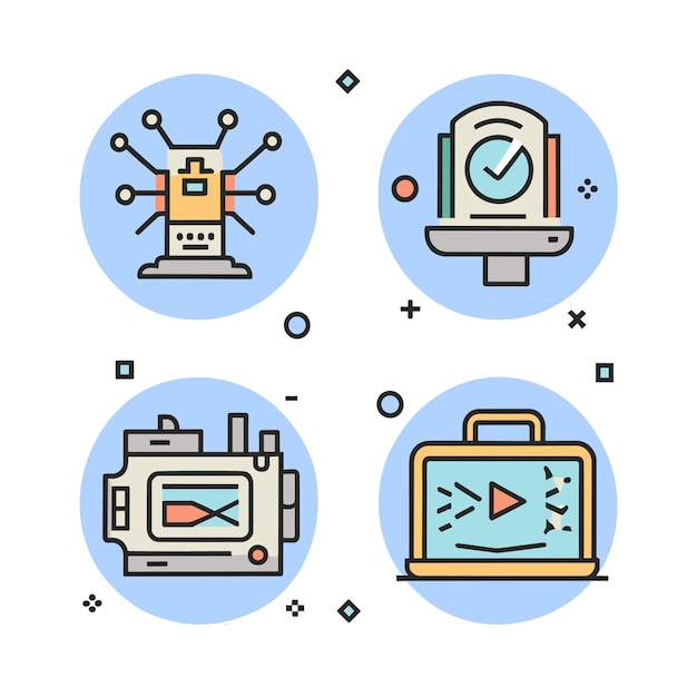 Diverse Collection of Vibrant Digital Graphics for Versatile Use ...