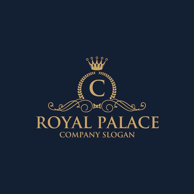 Elegant Gold Crown and Crescent Emblem with Company Slogan | Jiffy Designs
