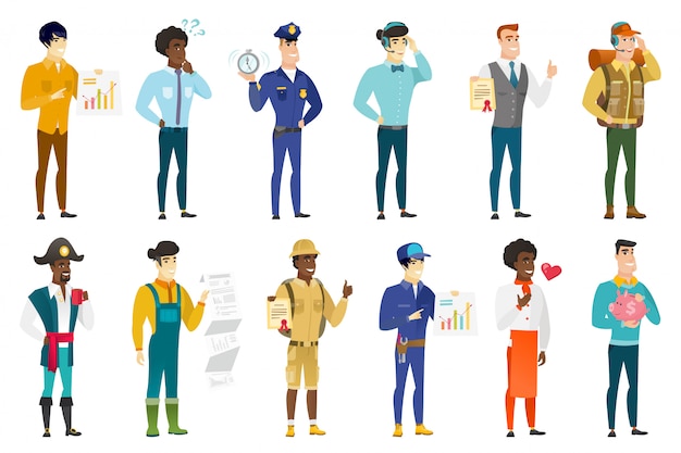 Diverse Collection of Professions and Occupations Illustrated | Jiffy ...