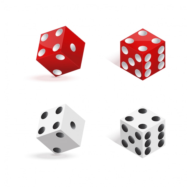 Striking Red and White Dice Showcasing Playful Patterns | Jiffy Designs