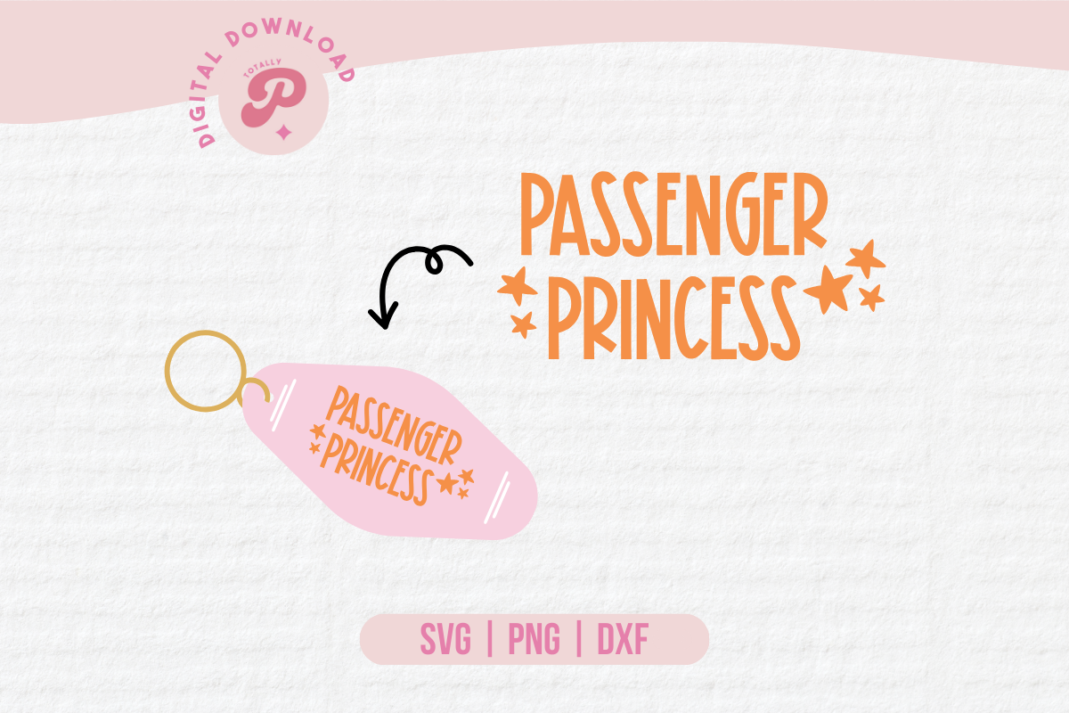 'Passenger Princess' Bold Orange Typography with Playful Star Accents ...