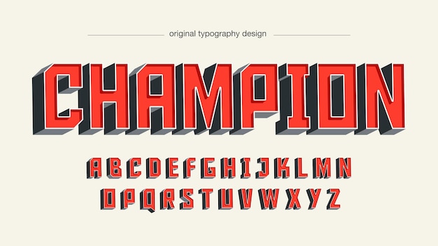Bold and Striking 'Champion' Typographic Design | Jiffy Designs