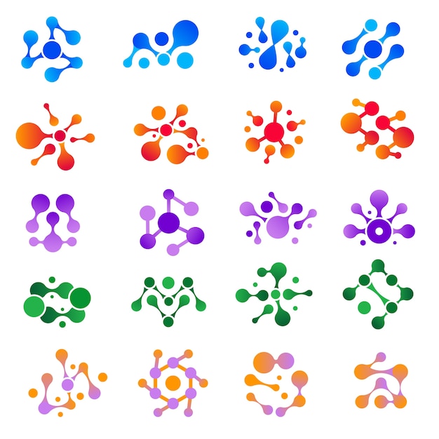 Vibrant Molecular Shapes and Patterns in Diverse Colors | Jiffy Designs