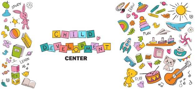 Colorful and Playful Child Development Center Illustration | Jiffy Designs