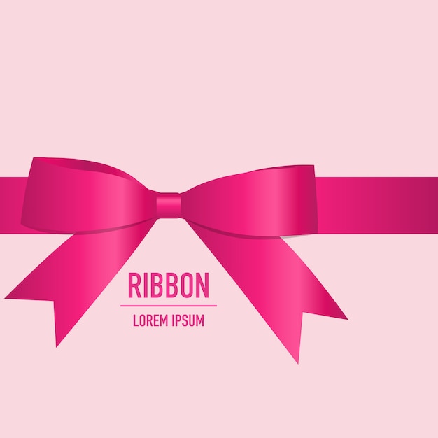 Pink Ribbon Design with Elegant Bow and Textual Element | Jiffy Designs